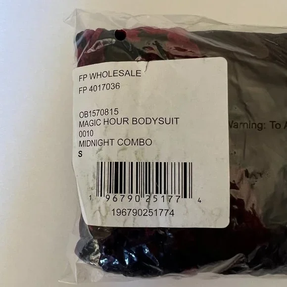 Free People Magic Hour Bodysuit in Midnight Combo Size S - Picture 8 of 8